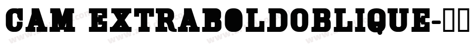 Cam ExtraBoldOblique字体转换